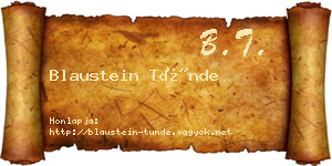 Blaustein Tünde névjegykártya